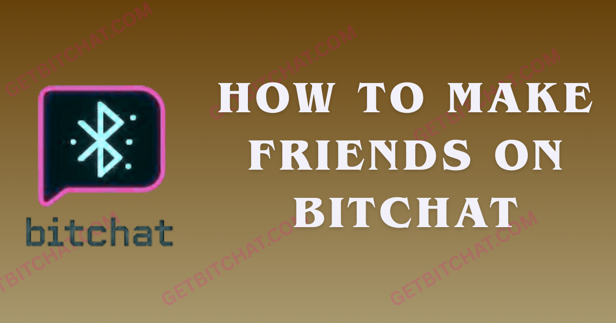 How To Make Friends on Bitchat App